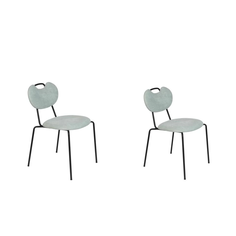 Rein Living Aspen Eetkamerstoel - Lichtgroen - Set Van 2 3 Rein Living Aspen Eetkamerstoel - Lichtgroen - Set Van 2