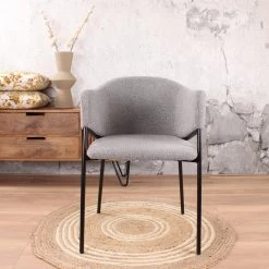 DS4U® Elza Eetkamerstoel Boucle - Stof - Grijs -ZitMeester ComfortDesign 1000089896 0103