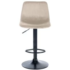 CLP Barkruk Divo Fluweel Zwart Frame Crème -ZitMeester ComfortDesign 1000091805 0102