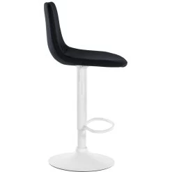 CLP Barkruk Divo Fluweel Wit Frame Zwart 9 CLP Barkruk Divo Fluweel Wit Frame Zwart -ZitMeester ComfortDesign 1000091818 0103