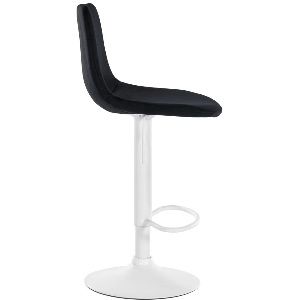 CLP Barkruk Divo Fluweel Wit Frame Zwart 6 CLP Barkruk Divo Fluweel Wit Frame Zwart - Image 4