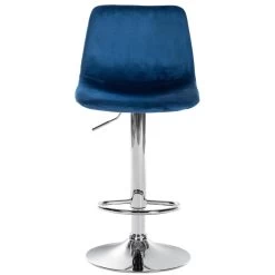 CLP Barkruk Divo Fluweel Chroom Frame Blauw 8 CLP Barkruk Divo Fluweel Chroom Frame Blauw -ZitMeester ComfortDesign 1000091829 0102