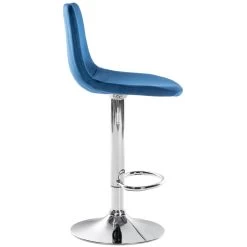 CLP Barkruk Divo Fluweel Chroom Frame Blauw 9 CLP Barkruk Divo Fluweel Chroom Frame Blauw -ZitMeester ComfortDesign 1000091829 0103