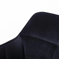 Giga Meubel - Barstoel Zwart - Velvet&Metaal - 49x53x92cm - Shannon -ZitMeester ComfortDesign 1000093217 0101