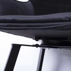 Giga Meubel - Barstoel Zwart - Velvet&Metaal - 49x53x92cm - Shannon -ZitMeester ComfortDesign 1000093217 0103