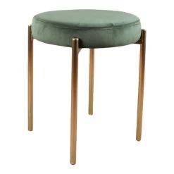DS4U® Mika Velvet Kruk - Stof - Groen 7 DS4U® Mika Velvet Kruk - Stof - Groen -ZitMeester ComfortDesign 1000093827 0102