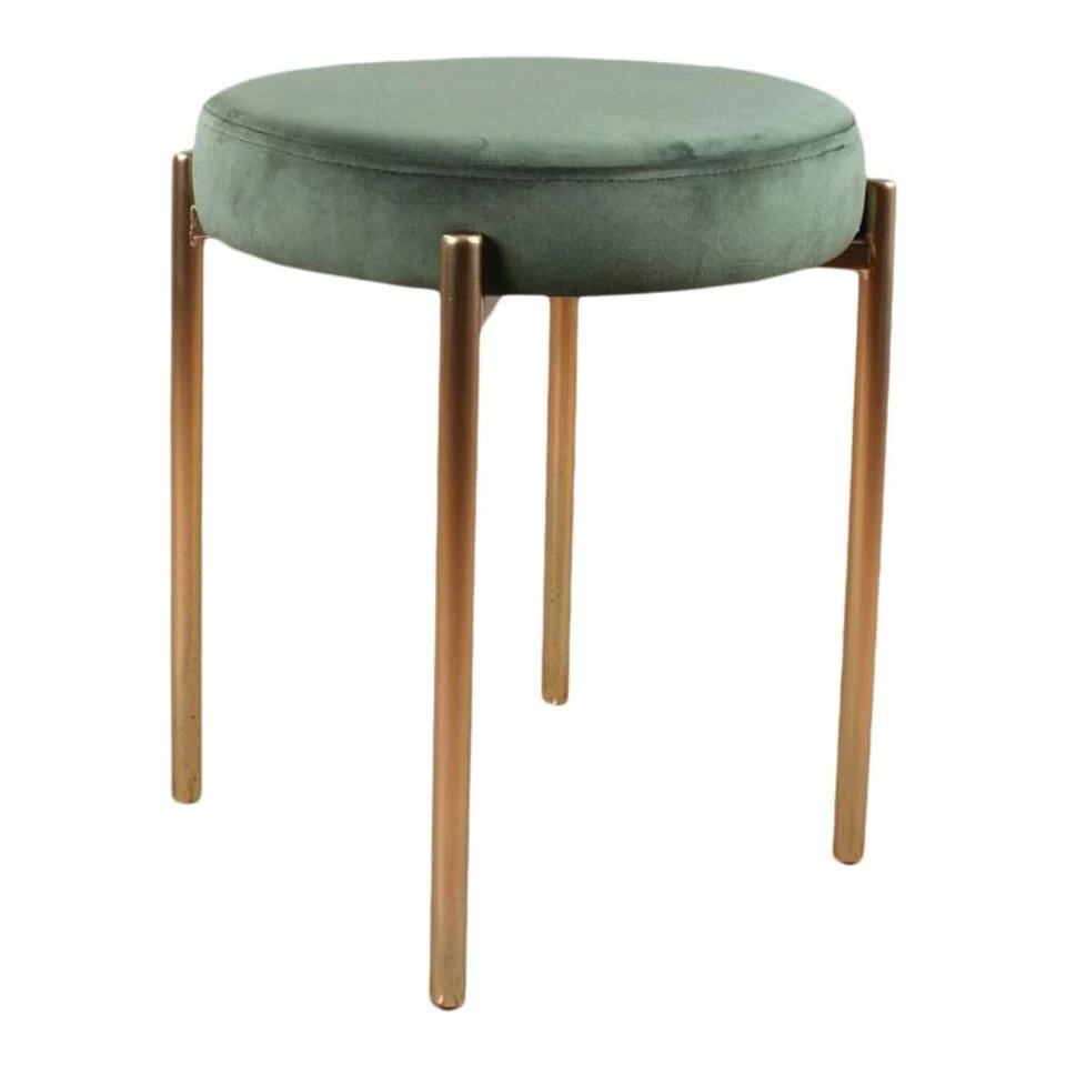 DS4U® Mika Velvet Kruk - Stof - Groen 5 DS4U® Mika Velvet Kruk - Stof - Groen - Image 3