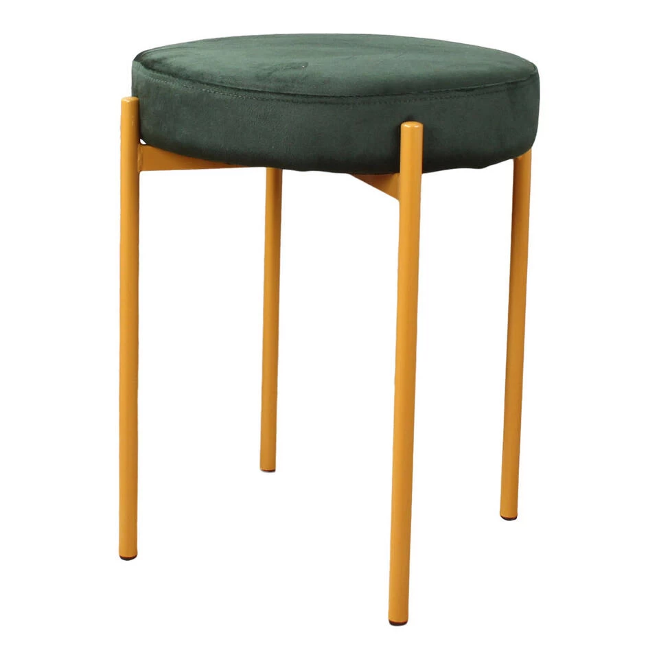 DS4U® Mika Velvet Kruk - Stof - Groen 3 DS4U® Mika Velvet Kruk - Stof - Groen