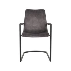 LABEL51- Eetkamerstoel Bodi - Antraciet Velours - 54x64x87 Cm -ZitMeester ComfortDesign 1000094047 0101