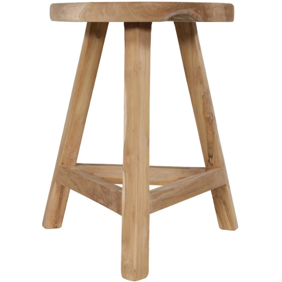 Teak Krukje 35x47cm - Hout - Bruin 4 Teak Krukje 35x47cm - Hout - Bruin - Image 2