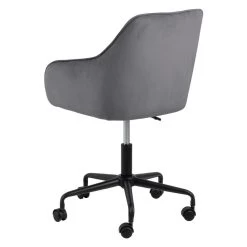 Sohome Bureaustoel Otto - Velvet - Dark Grey -ZitMeester ComfortDesign 1000094480 0102