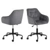 Sohome Bureaustoel Otto - Velvet - Dark Grey -ZitMeester ComfortDesign 1000094480