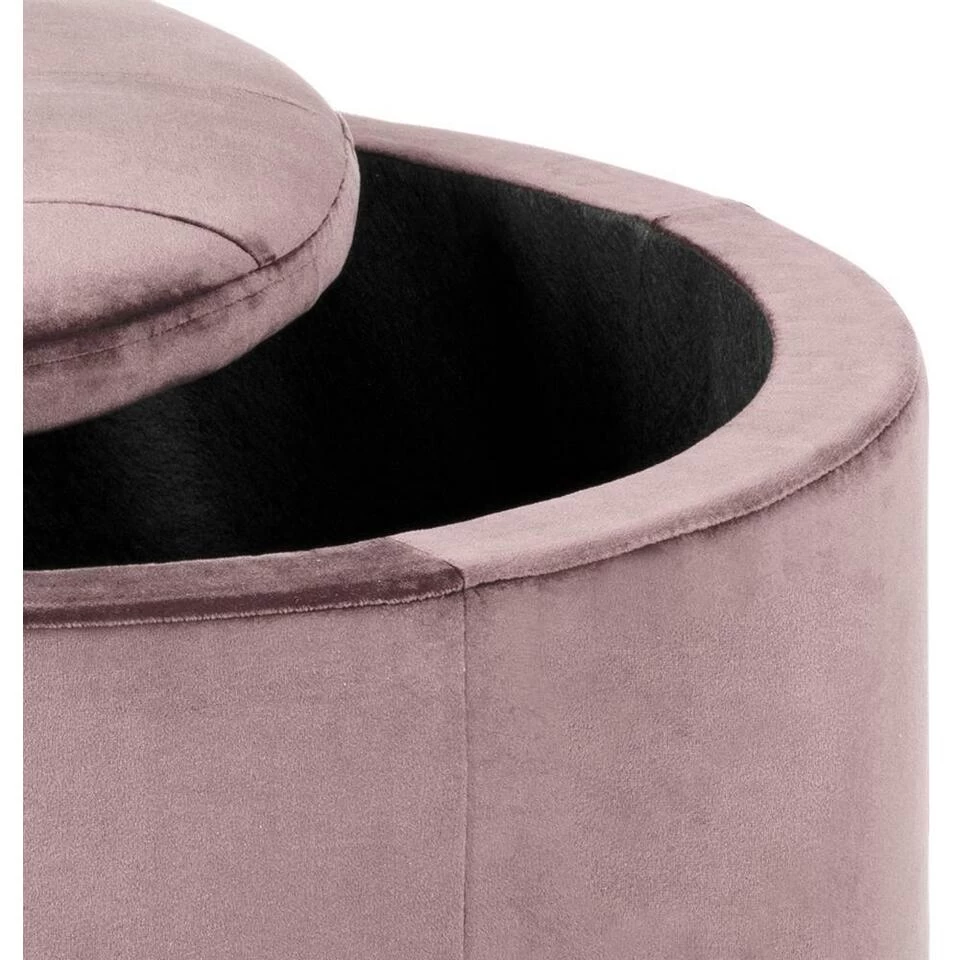 Sohome Poef Takeesha - Velvet - Roze 6 Sohome Poef Takeesha - Velvet - Roze - Image 4