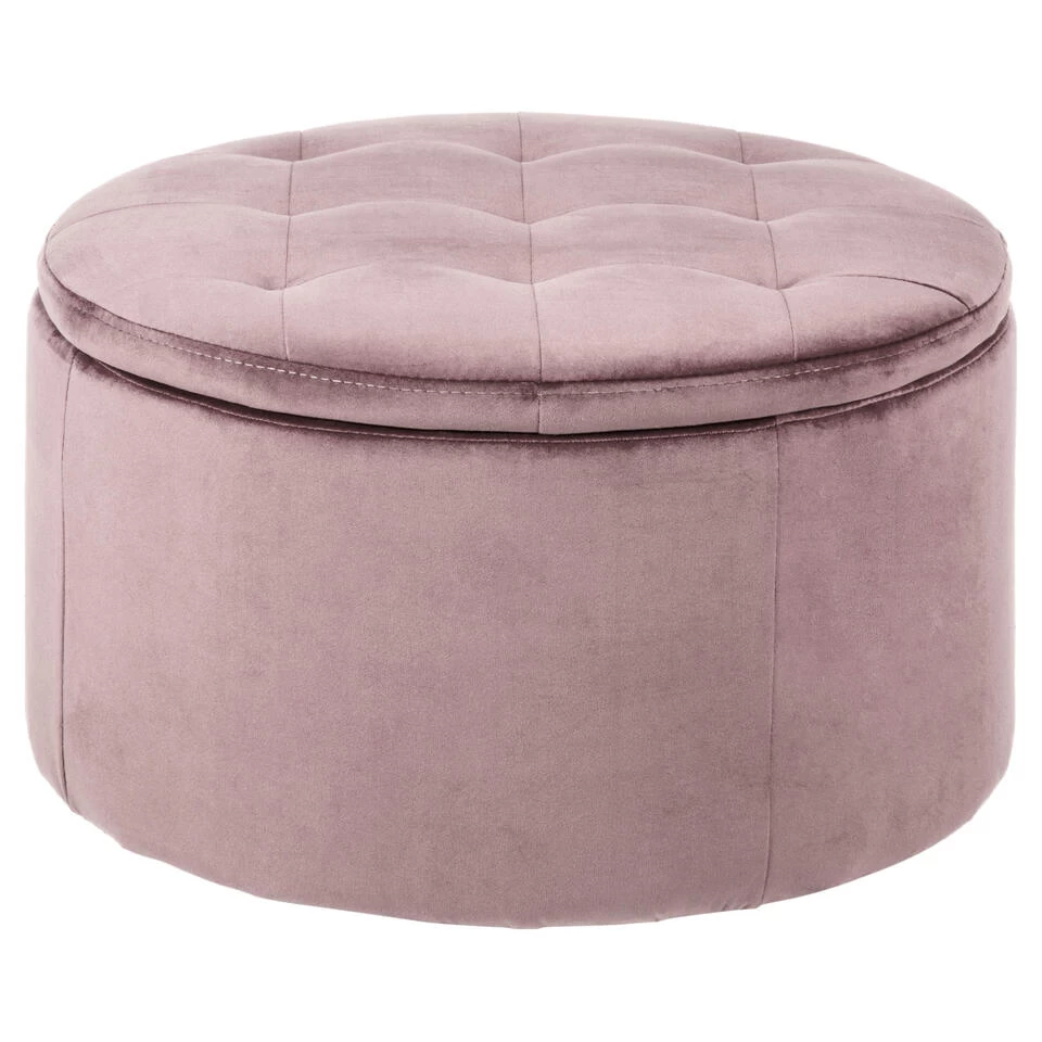 Sohome Poef Takeesha - Velvet - Roze 3 Sohome Poef Takeesha - Velvet - Roze