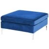 Beliani Ottomaan EVJA - Blauw Fluweel -ZitMeester ComfortDesign 1000095338