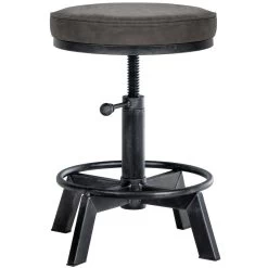 CLP Hocker Destin Kunstleder Zilverkleurig