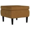 VidaXL Kruk Met Houten Poten Fluweel Bruin 1 VidaXL Kruk Met Houten Poten Fluweel Bruin -ZitMeester ComfortDesign 1000095443