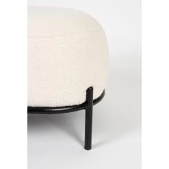 Puur Kalve Hocker - Rechthoek - Stof - Wit -ZitMeester ComfortDesign 1000096844 0104