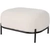 Puur Kalve Hocker - Rechthoek - Stof - Wit -ZitMeester ComfortDesign 1000096844