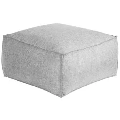 Beliani Poef MUKKI - Grijs Polyester