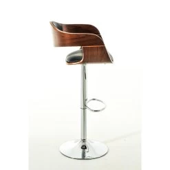 CLP Barkruk Kingston Kunstleder Walnoot Zwart 8 CLP Barkruk Kingston Kunstleder Walnoot Zwart -ZitMeester ComfortDesign 1000096965 0102