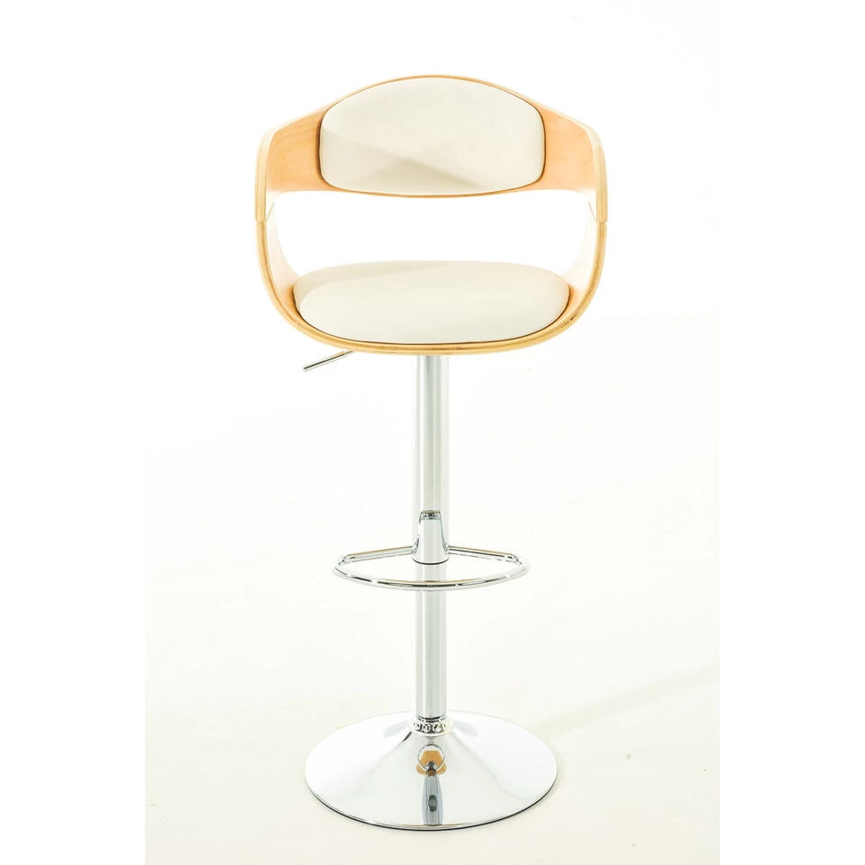 CLP Barkruk Kingston Kunstleder Natura Wit 4 CLP Barkruk Kingston Kunstleder Natura Wit - Image 2