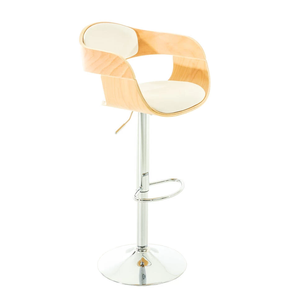 CLP Barkruk Kingston Kunstleder Natura Wit 3 CLP Barkruk Kingston Kunstleder Natura Wit