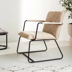 Fauteuil Hailey Beige Chenille - Stof - Beige -ZitMeester ComfortDesign 1000097056 0101