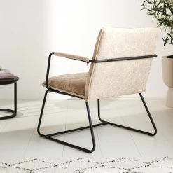 Fauteuil Hailey Beige Chenille - Stof - Beige -ZitMeester ComfortDesign 1000097056 0102