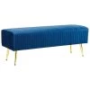 Beliani Hocker PATERSON - Blauw Fluweel -ZitMeester ComfortDesign 1000097764