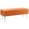 Beliani Hocker PATERSON - Oranje Fluweel 1 Beliani Hocker PATERSON - Oranje Fluweel -ZitMeester ComfortDesign 1000097765