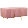 Beliani Hocker DAYTON - Roze Fluweel -ZitMeester ComfortDesign 1000097768