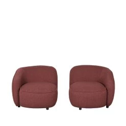 LABEL51 Fauteuil Livo Links - Winered - Boucle -ZitMeester ComfortDesign 1000097883 0103
