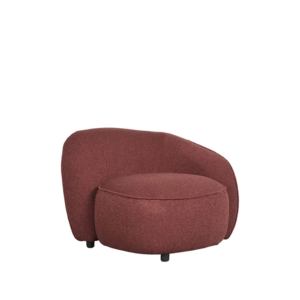 LABEL51 Fauteuil Livo Rechts - Winered - Boucle 5 LABEL51 Fauteuil Livo Rechts - Winered - Boucle - Image 3
