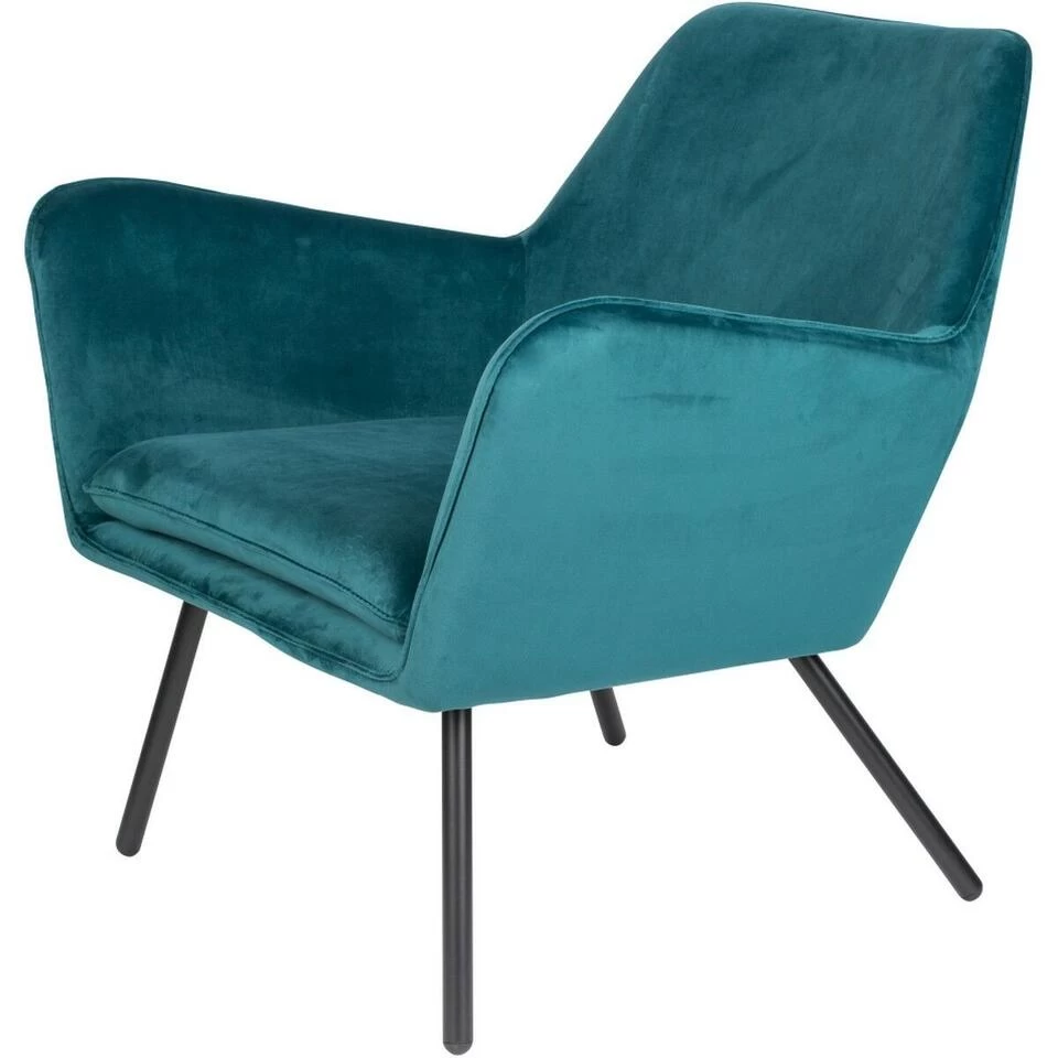 Puur Berg Fauteuil Velvet - Stof - Blauw 3 Puur Berg Fauteuil Velvet - Stof - Blauw
