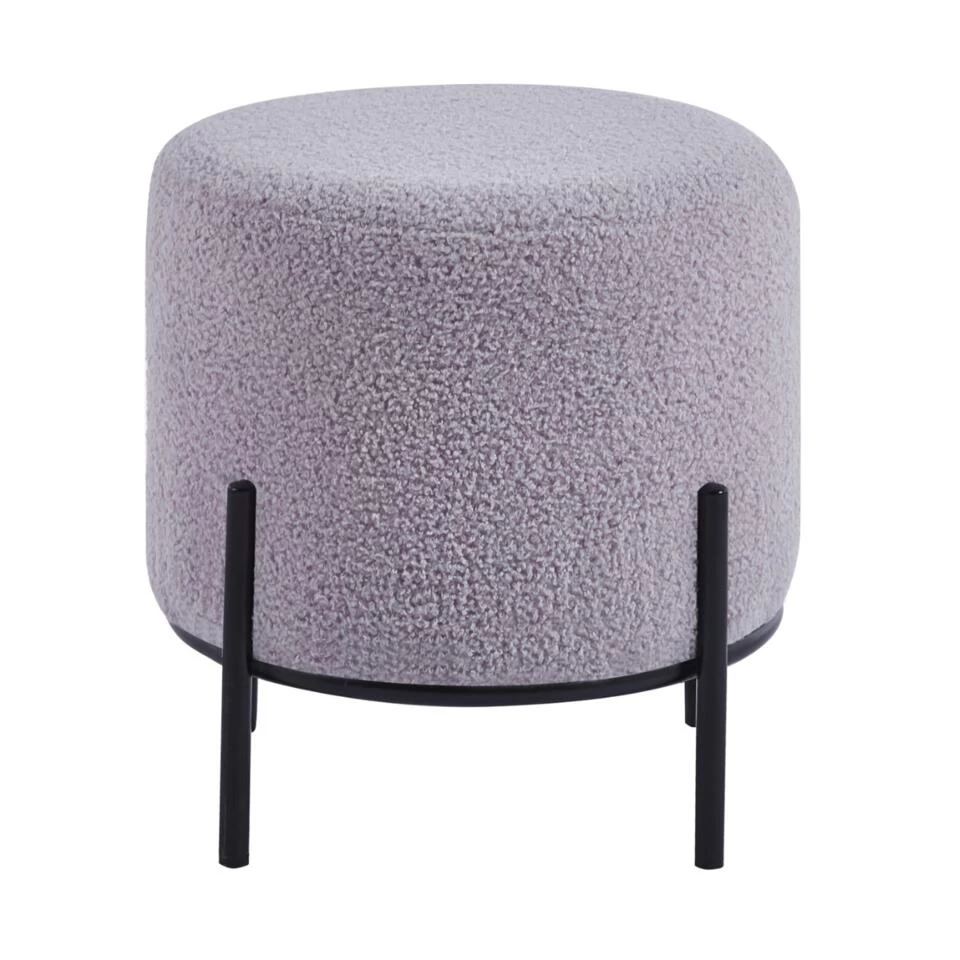 DS4U® Torben Hocker 35x38cm - Stof - Grijs 3 DS4U® Torben Hocker 35x38cm - Stof - Grijs