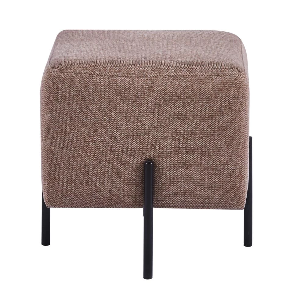 DS4U® Jorg Hocker 36x36x38cm - Stof - Bruin 3 DS4U® Jorg Hocker 36x36x38cm - Stof - Bruin