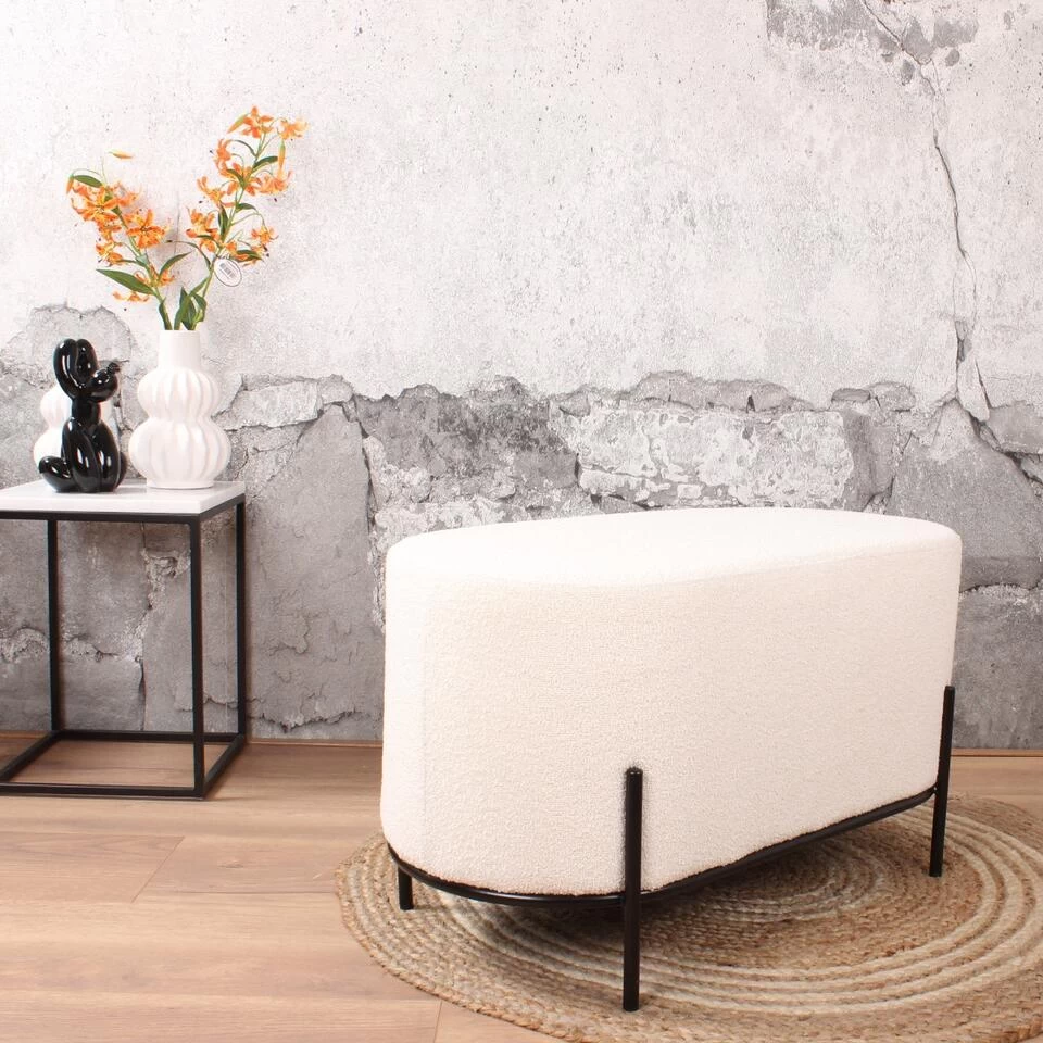 DS4U® Torben Hocker Duo - Stof - Wit 4 DS4U® Torben Hocker Duo - Stof - Wit - Image 2