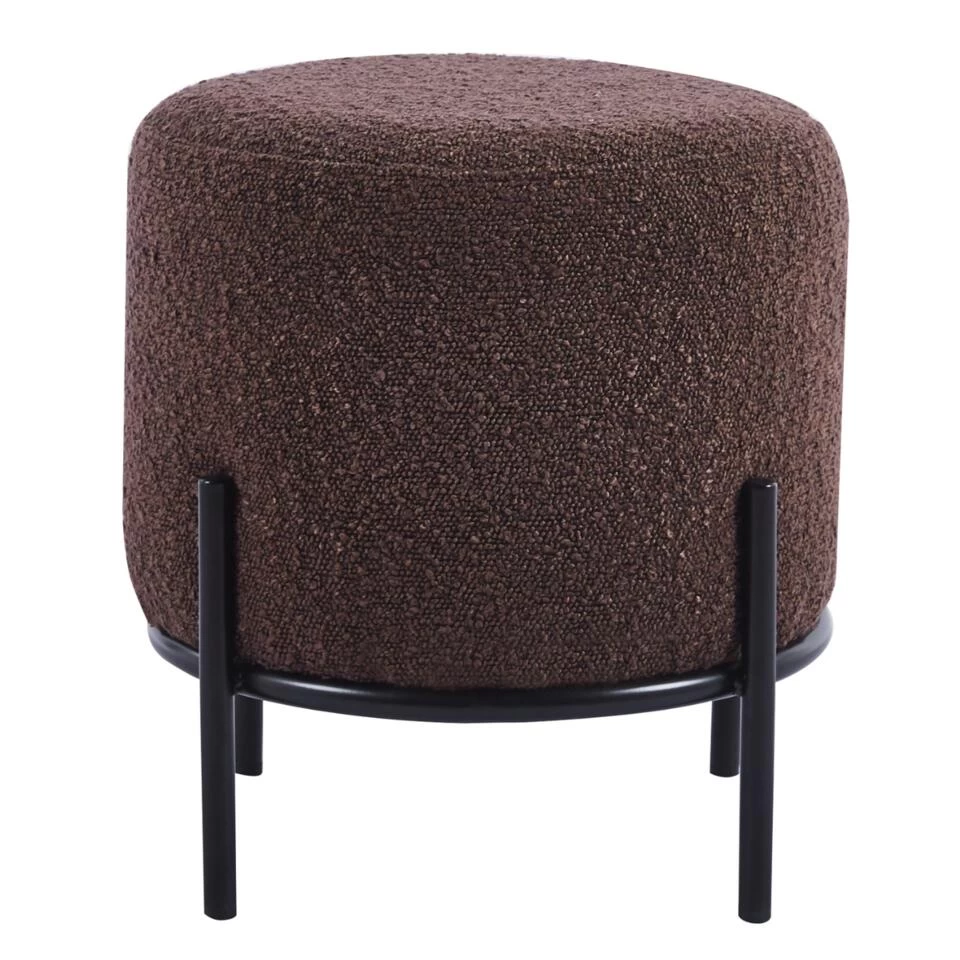 DS4U® Torben Hocker 35x38cm - Stof - Bruin 3 DS4U® Torben Hocker 35x38cm - Stof - Bruin