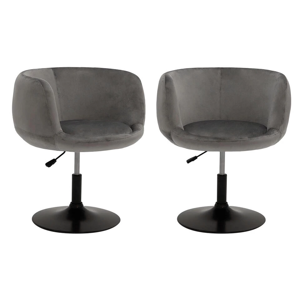 Happy Garden Stoelen NOLAN - Grijs - Velvet 5 Happy Garden Stoelen NOLAN - Grijs - Velvet - Image 3