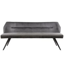 Diego Eetkamerbank Velvet - Stof - Grijs