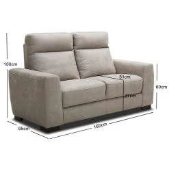 Bank James 2-zits - Lederlook - Zilvergrijs 8 Bank James 2-zits - Lederlook - Zilvergrijs -ZitMeester ComfortDesign 10100936 9600