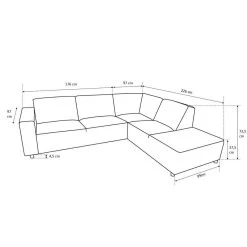 Hoekbank Nolan Links - Donkergrijs -ZitMeester ComfortDesign 10101990 9600