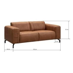 Bank Otis - 2-zits - Cognac -ZitMeester ComfortDesign 10112063 9600
