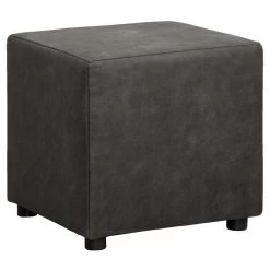 Hocker Nando - Antraciet - Stof Preston - 46x46x46 Cm -ZitMeester ComfortDesign 10209445 0301
