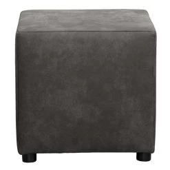Hocker Nando - Antraciet - Stof Preston - 46x46x46 Cm