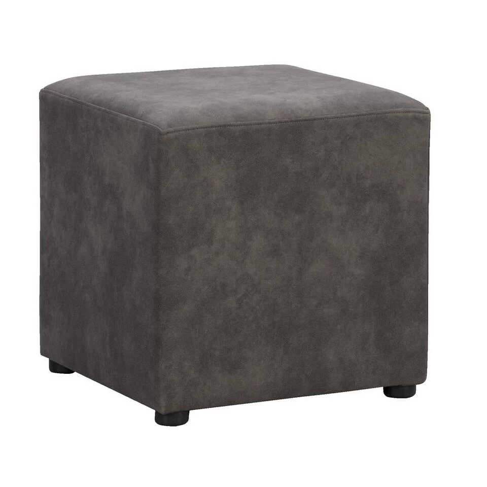 Hocker Nando - Antraciet - 45x45x45 Cm 4 Hocker Nando - Antraciet - 45x45x45 Cm - Image 2