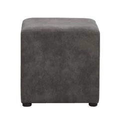 Hocker Nando - Antraciet - 45x45x45 Cm