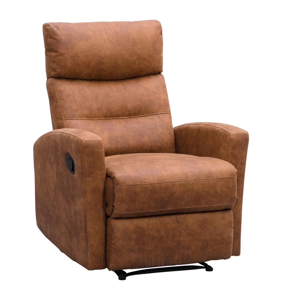 Relaxfauteuil Jackson - Stof - Cognac 4 Relaxfauteuil Jackson - Stof - Cognac - Image 2