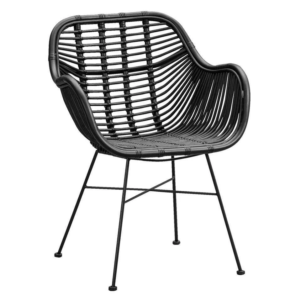 Eetkamerstoel Julan - Rotan - Zwart 4 Eetkamerstoel Julan - Rotan - Zwart - Image 2